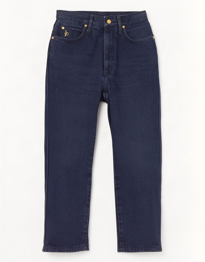 Roccobarocco Γυναικεία Crop Straight Jeans IT 42 Medium W28 L25 Navy Blue