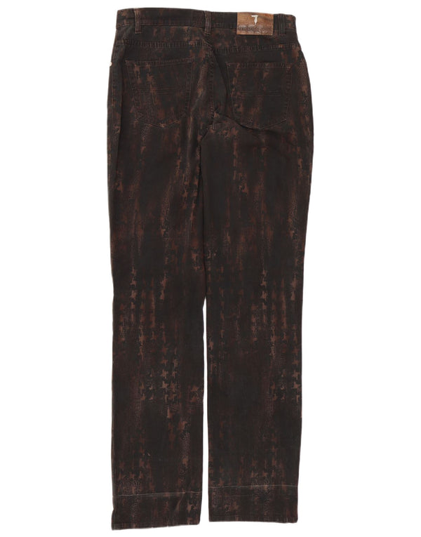 Trussardi Ανδρικό ίσιο casual παντελόνι W32 L34 Brown Tie Dye Βαμβακερό
