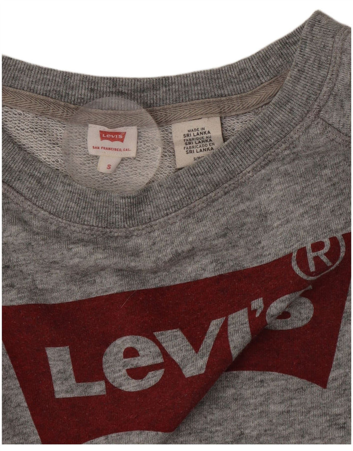 Γυναικεία φούτερ Levi's Oversized Crop Jumper UK 10 Small Grey Flecked