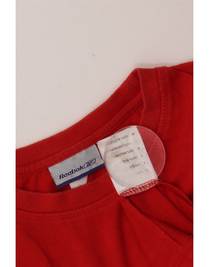 Ανδρικό γραφικό T-Shirt Reebok Top μεγάλο κόκκινο βαμβακερό