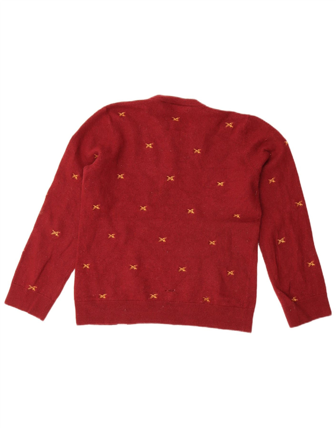 Carhartt Γυναικείο Abstract Pattern Crew Neck Jumper πουλόβερ UK 14 Large Red