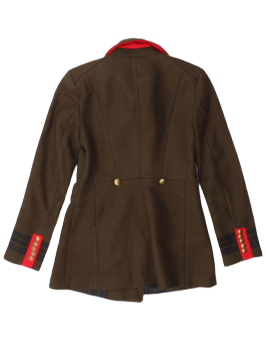 Zara Γυναικείο σακάκι με διπλό στήθος UK 10 Small Khaki ριγέ