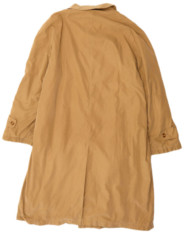 AQUASCUTUM Mens Overcoat UK 40 Large Beige Cotton