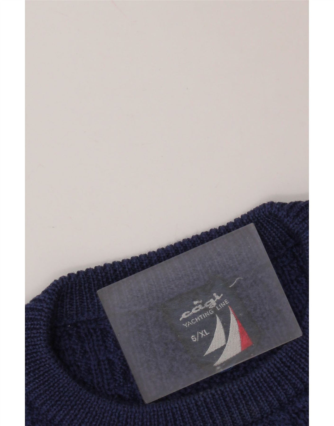 Ανδρικό πουλόβερ VINTAGE Crew Neck Jumper XL Navy Blue Virgin Wool