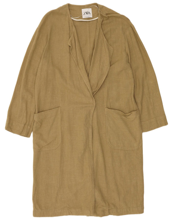 Zara Γυναικεία καμπαρντίνα Oversized UK 6 XS Khaki Viscose