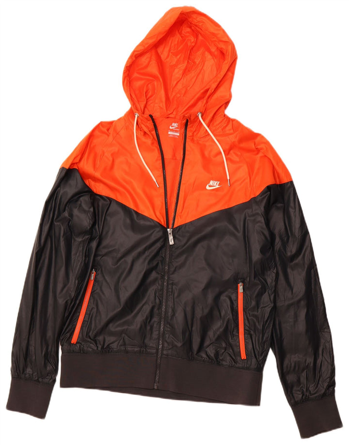 Ανδρική αθλητική φόρμα NIKE με κουκούλα Μπουφάν μεσαίου μαύρου χρώματος πολυεστέρας