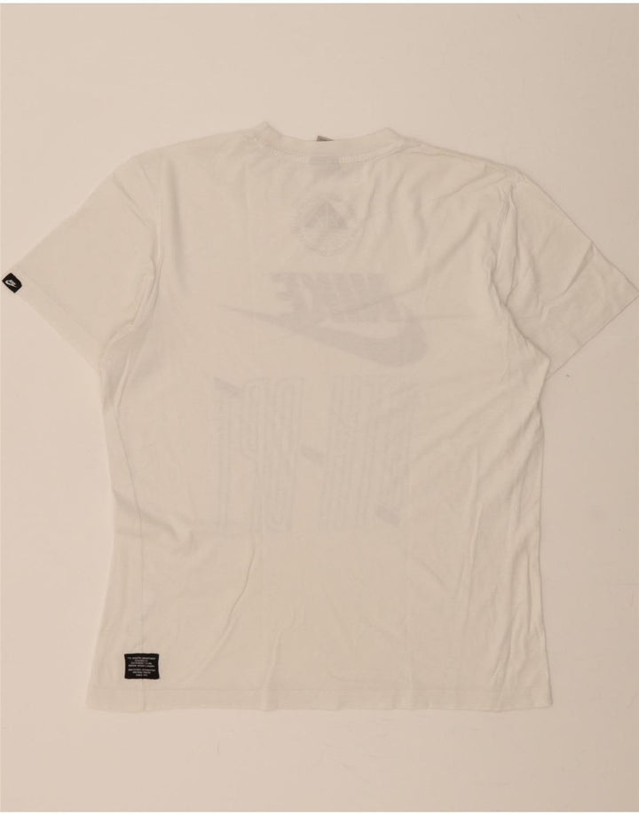 NIKE Mens Graphic T-Shirt Top UK 39/41 Medium White Vintage Nike and Second-Hand Nike from Messina Hembry 