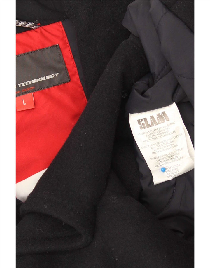 Slam Ανδρικό παλτό μπιζελιού UK 40 Large Navy Blue Wool