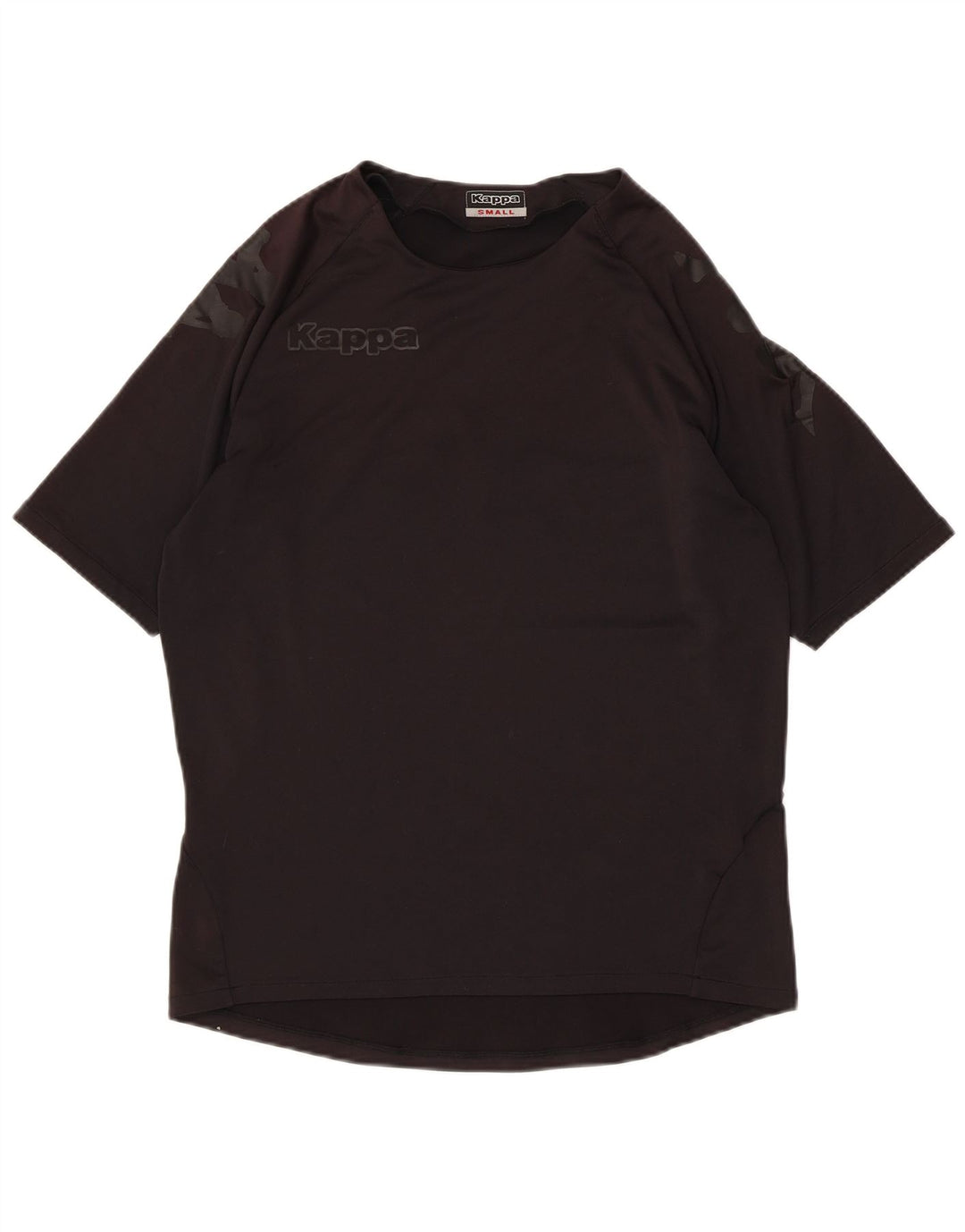 KAPPA Mens Graphic T-Shirt Top Small Black Polyester