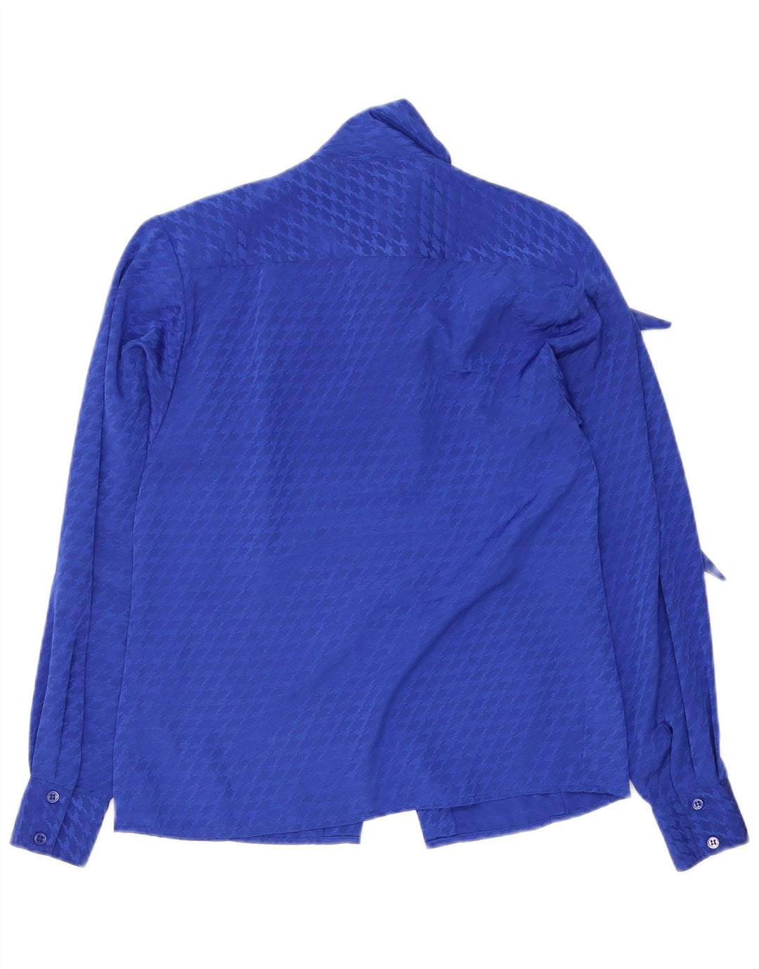 Evan Picone Γυναικείο πουκάμισο με γραβάτα μπλούζα US 4 Small Blue Houndstooth