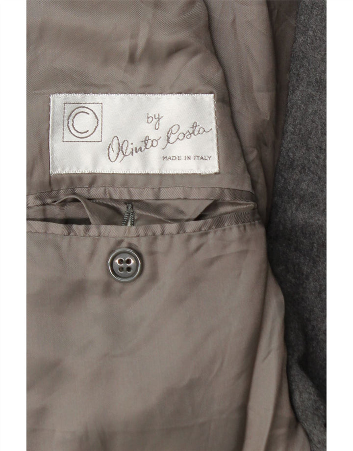 Vintage Ανδρικό Μπουφάν Μπλέιζερ με Διπλό Στήθος IT 52 XL Γκρι Μαλλί