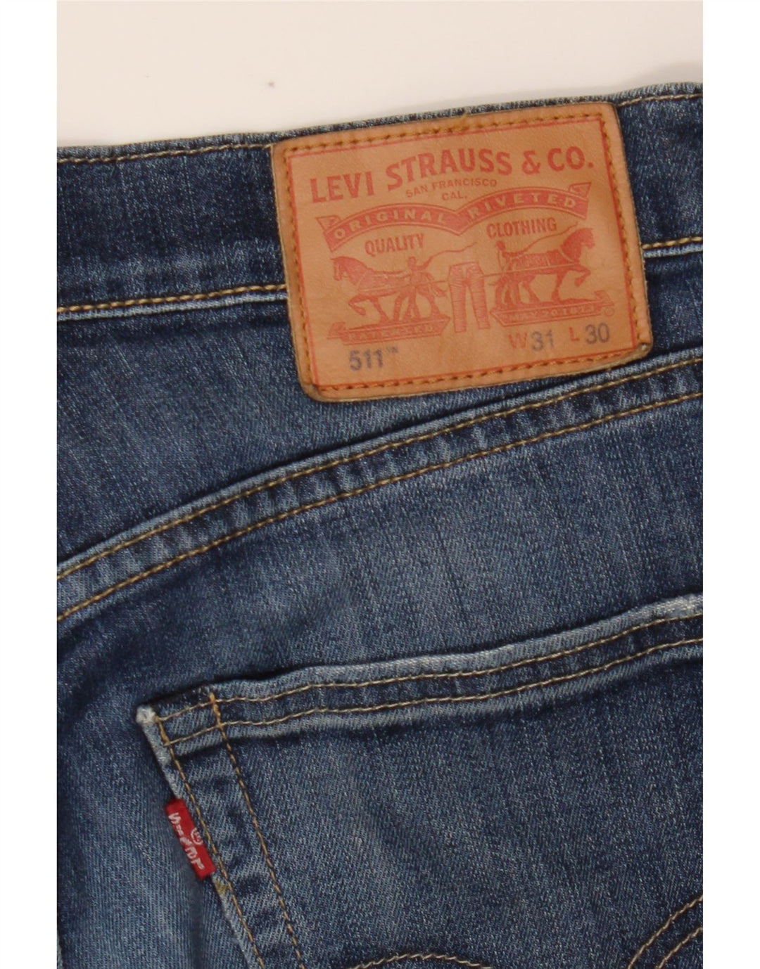 LEVI'S Mens 511 Slim Jeans W31 L30 Blue Cotton