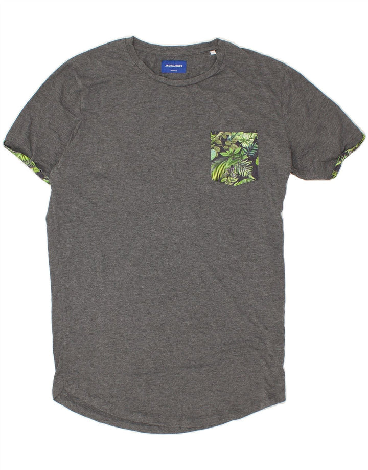 JACK & JONES Mens T-Shirt Top Large Grey Polyester Vintage Jack & Jones and Second-Hand Jack & Jones from Messina Hembry 
