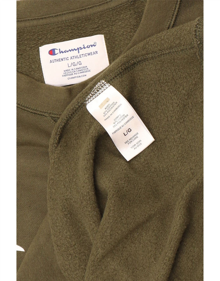 Ανδρικό Φούτερ Champion Graphic Jumper Μεγάλο Χακί Βαμβακερό