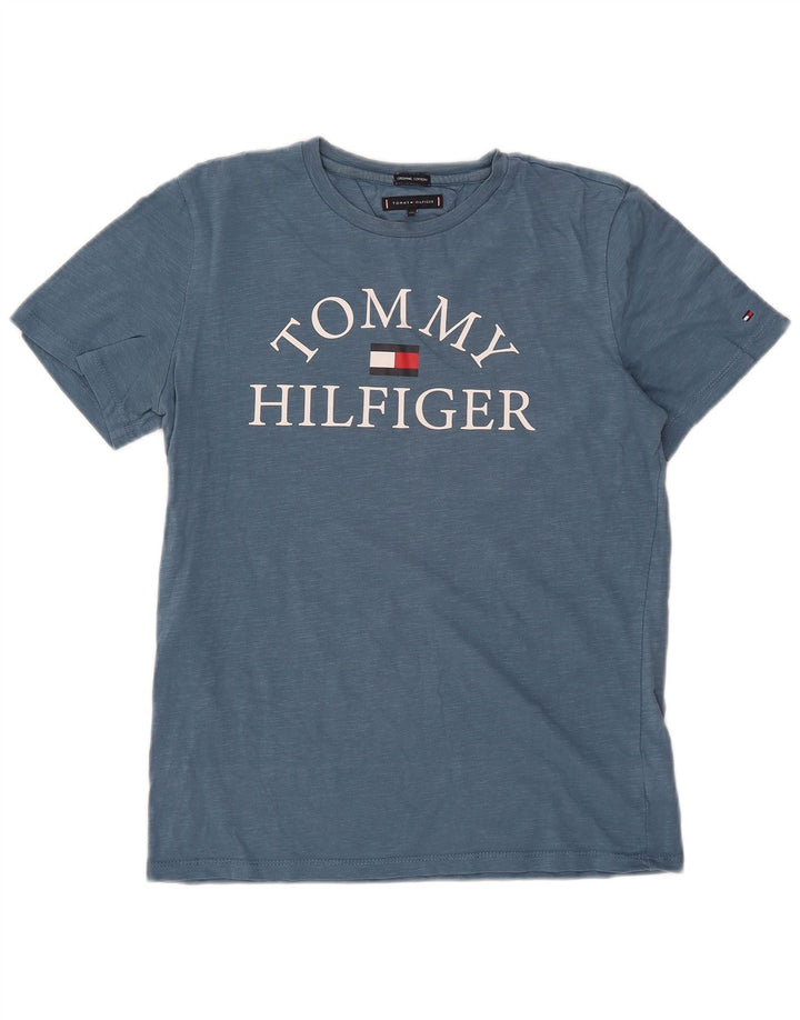 TOMMY HILFIGER Γραφικό μπλουζάκι για αγόρια 15-16 ετών Μπλε βαμβακερό