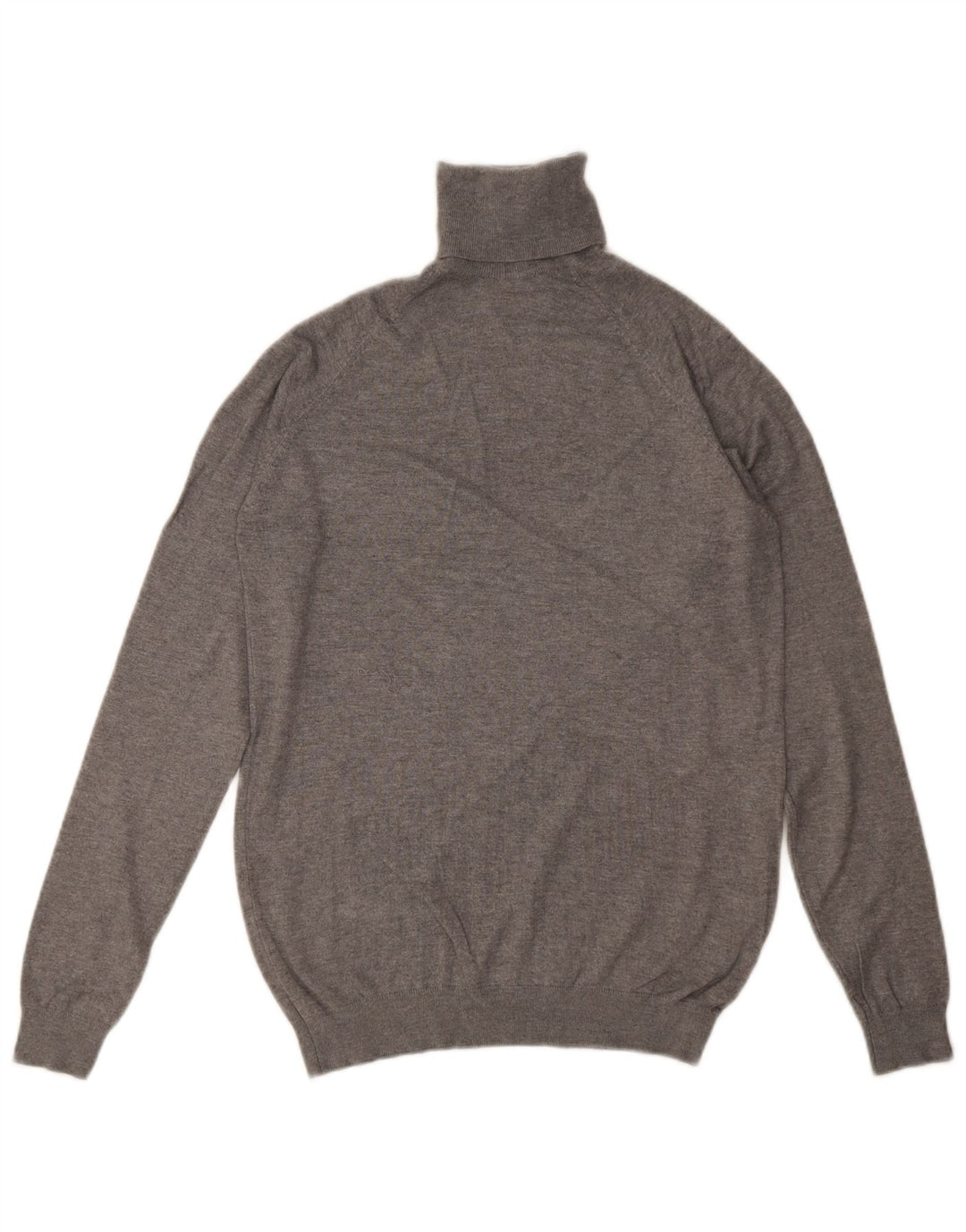 Zara γυναικείο πουλόβερ με ρολό λαιμόκοψη UK 10 Small Grey Viscose