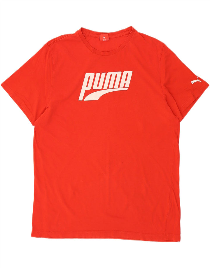 PUMA Mens Graphic T-Shirt Top XL Red Cotton Vintage Puma and Second-Hand Puma from Messina Hembry 