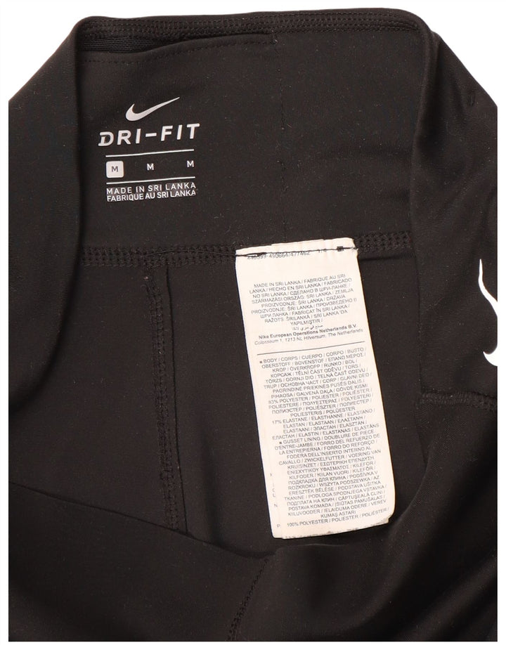 Γυναικείο κολάν NIKE Dri Fit UK 12 μεσαίο μαύρο πολυεστέρα