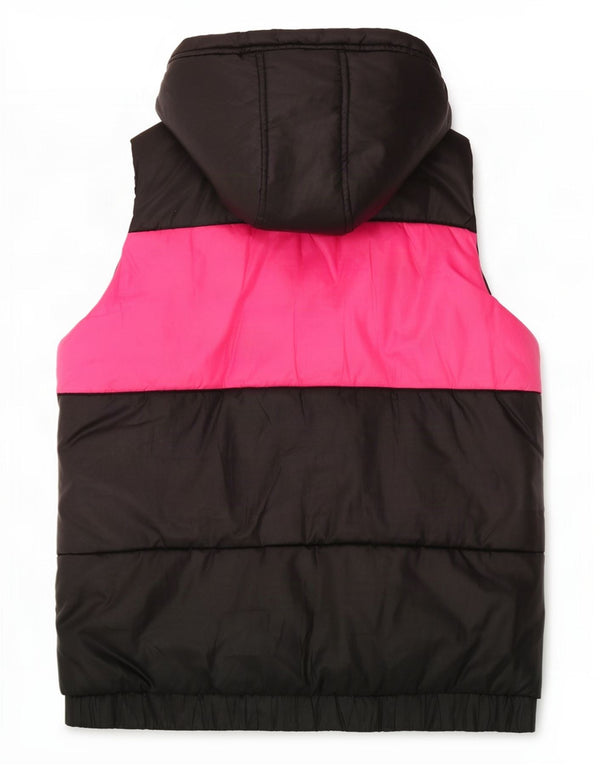 Adidas Γυναικεία κουκούλα με επένδυση Gilet EU 36 Small Black Colourblock Πολυεστέρας