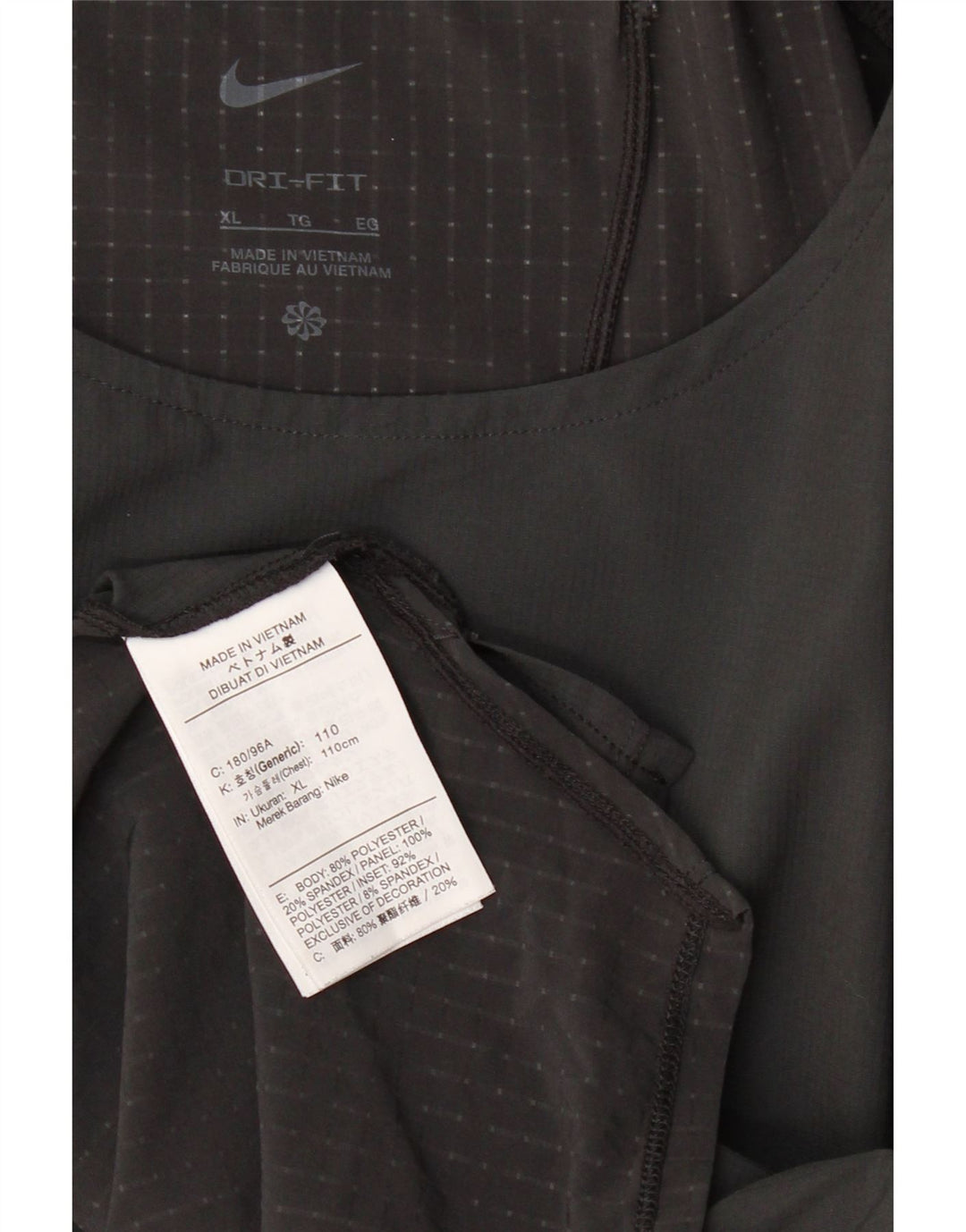 Ανδρικό T-Shirt Nike Dri Fit Top XL Μαύρο πολυεστέρα