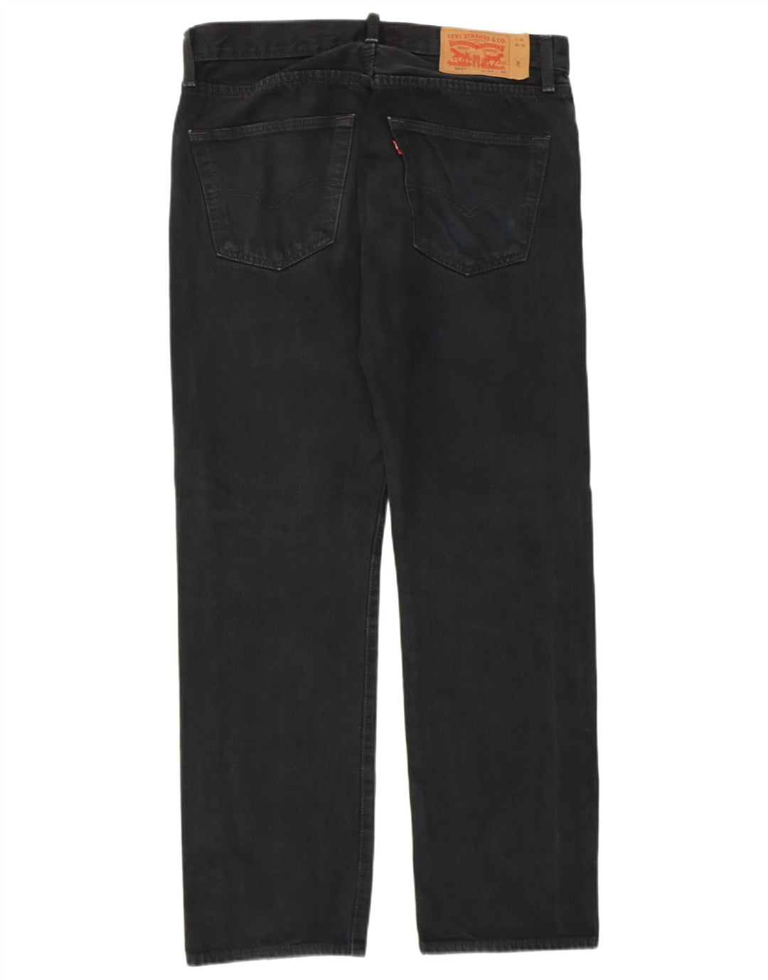 Levi's Mens 501 Straight Jeans W33 L30 Μαύρο Βαμβακερό