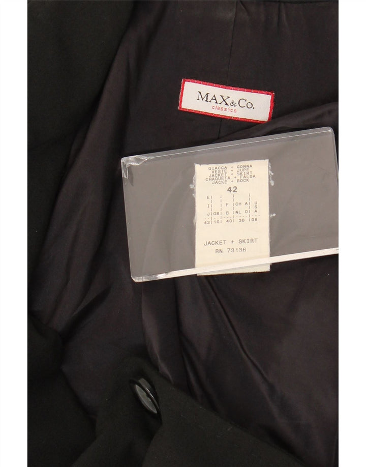 Max & Co. Γυναικείο μπουφάν σακάκι με 2 κουμπιά UK 10 Small Black Polyester
