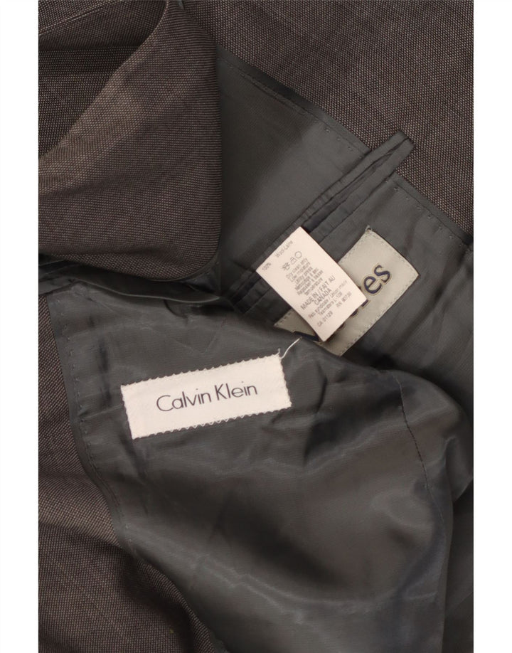 Calvin Klein Ανδρικό σακάκι με 2 κουμπιά σακάκι UK 36 Small Grey Wool