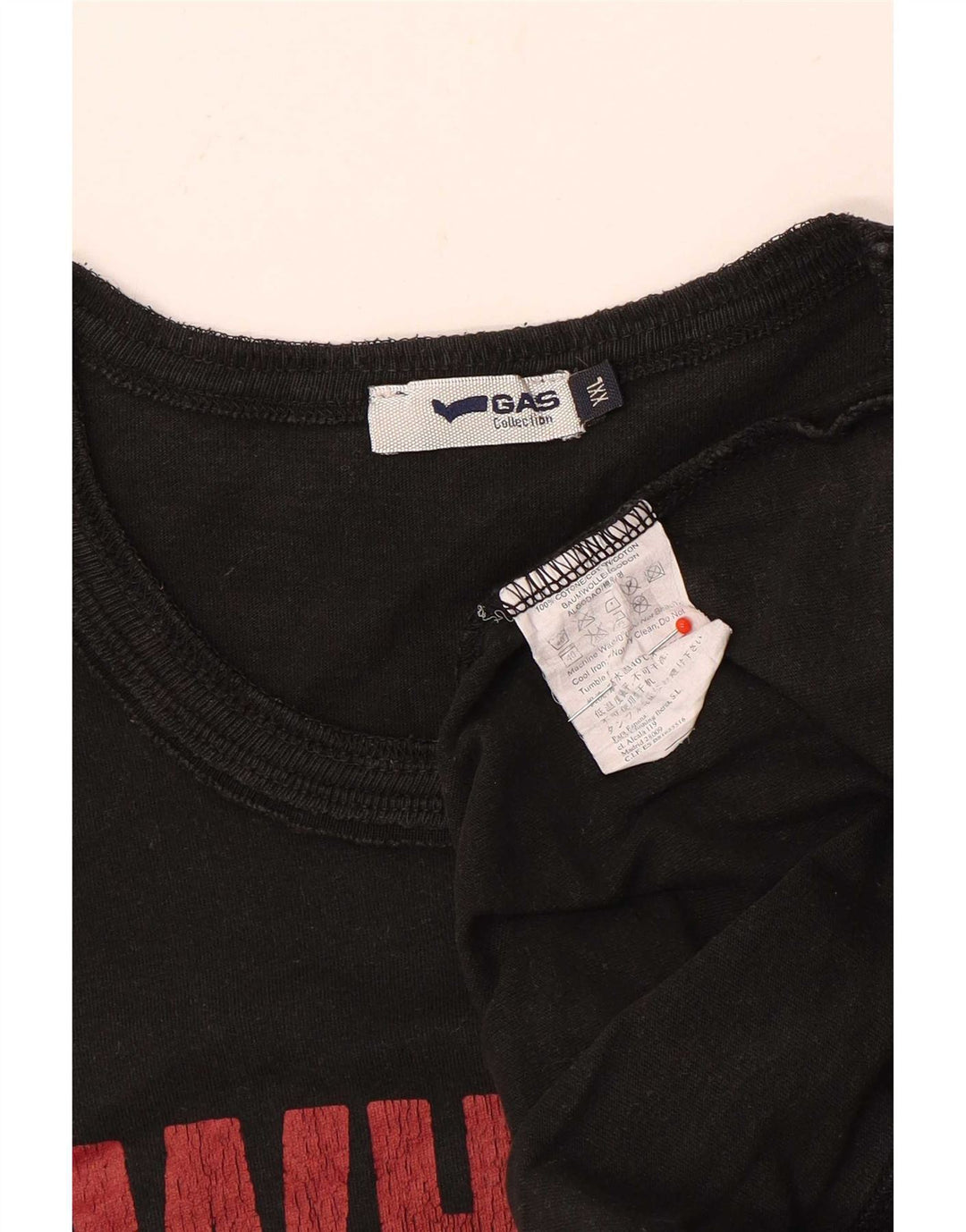 Ανδρικό Gas Graphic Top Μακρυμάνικο 2XL Μαύρο Βαμβακερό
