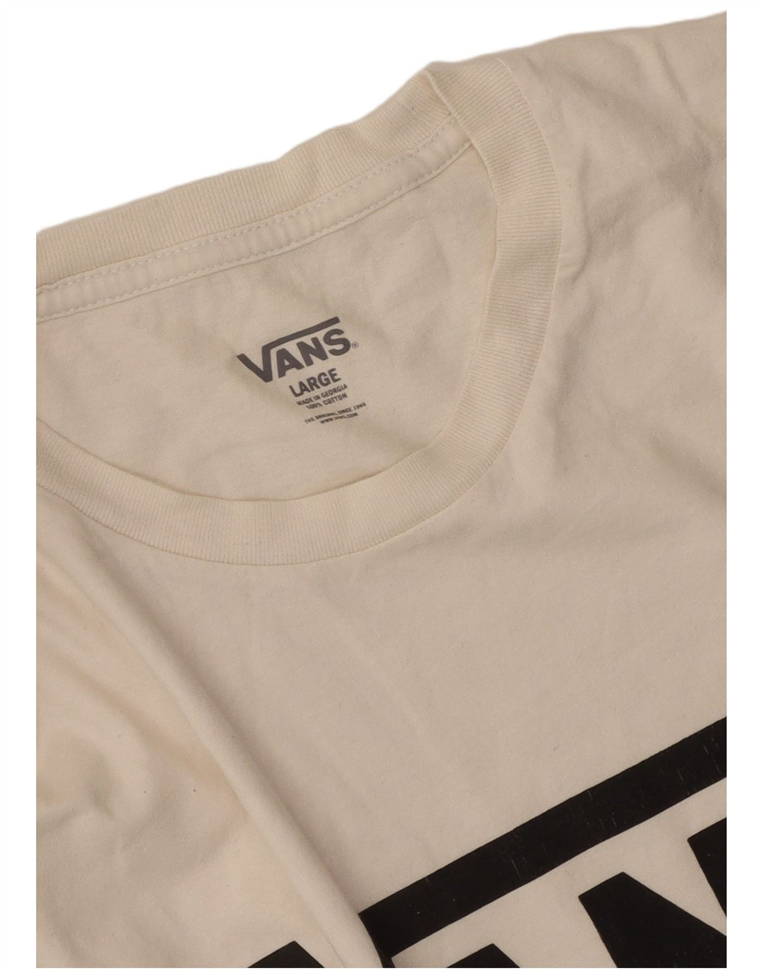 Ανδρικό γραφικό T-Shirt Vans Top μεγάλο λευκό βαμβακερό
