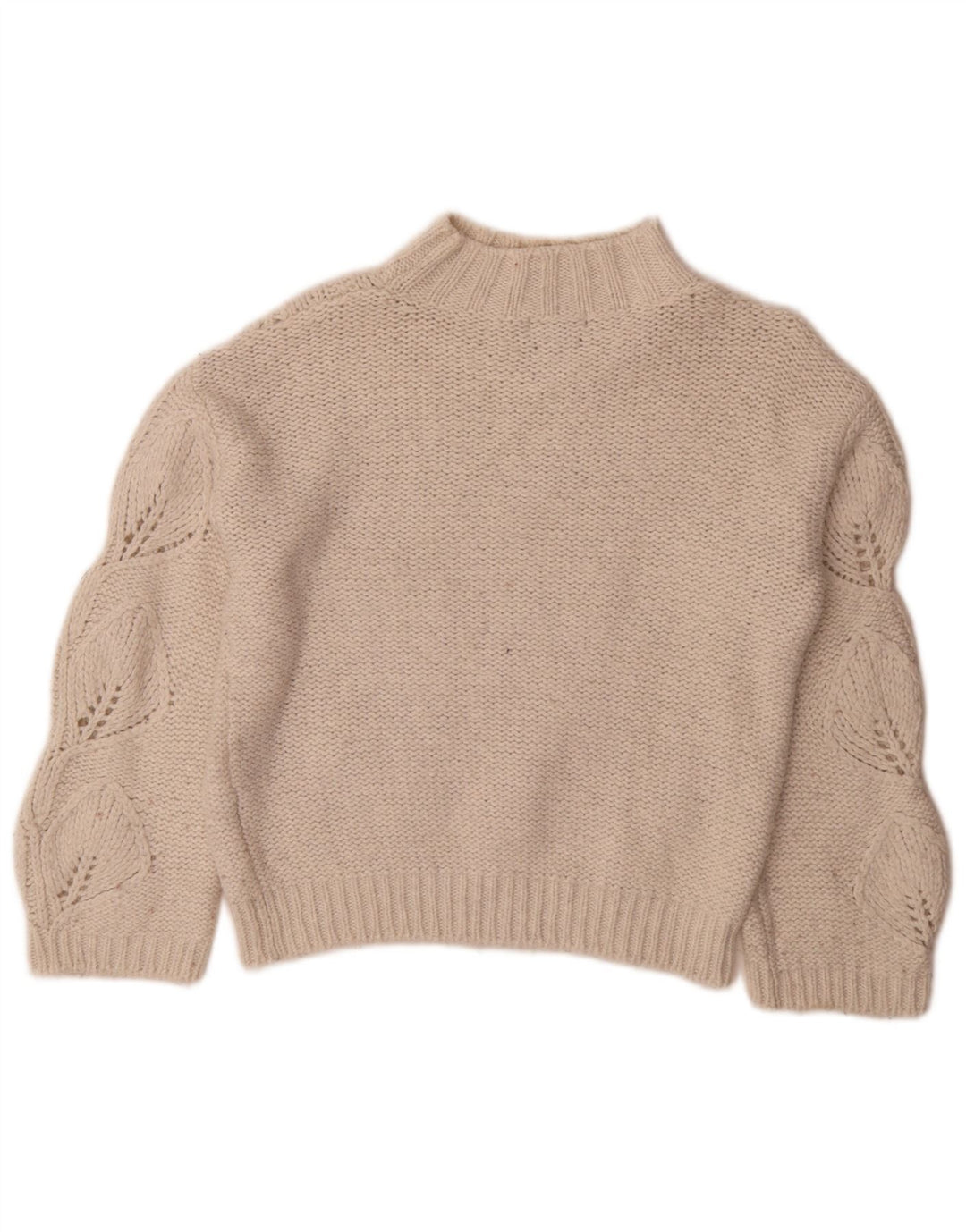 Massimo Dutti Γυναικείο πουλόβερ με λαιμό χελώνα UK 4 XS Off White