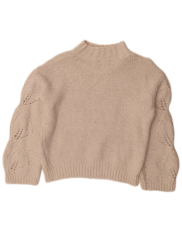 Massimo Dutti Γυναικείο πουλόβερ με λαιμό χελώνα UK 4 XS Off White