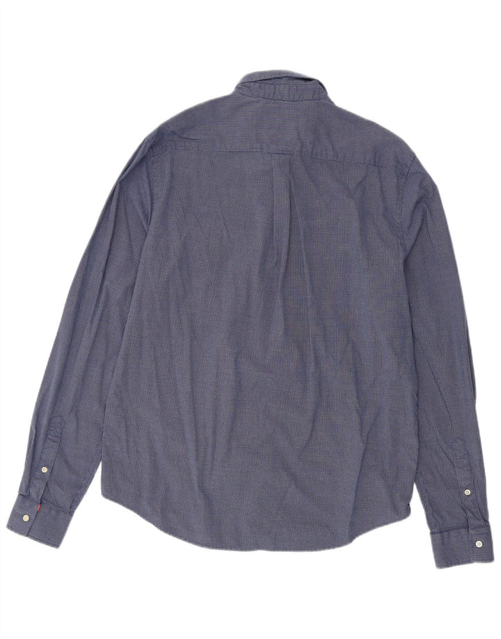 Ανδρικό πουκάμισο Superdry Large Navy Blue Gingham