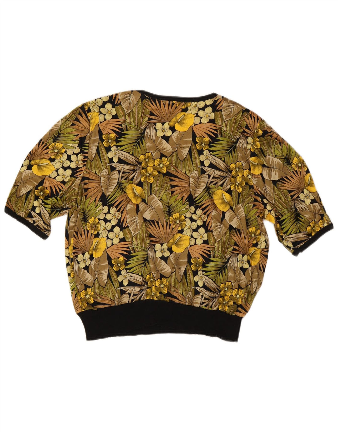 Vintage Γυναικεία Μπλούζα Τοπ IT 48 XL Πολύχρωμο Βαμβακερό Floral