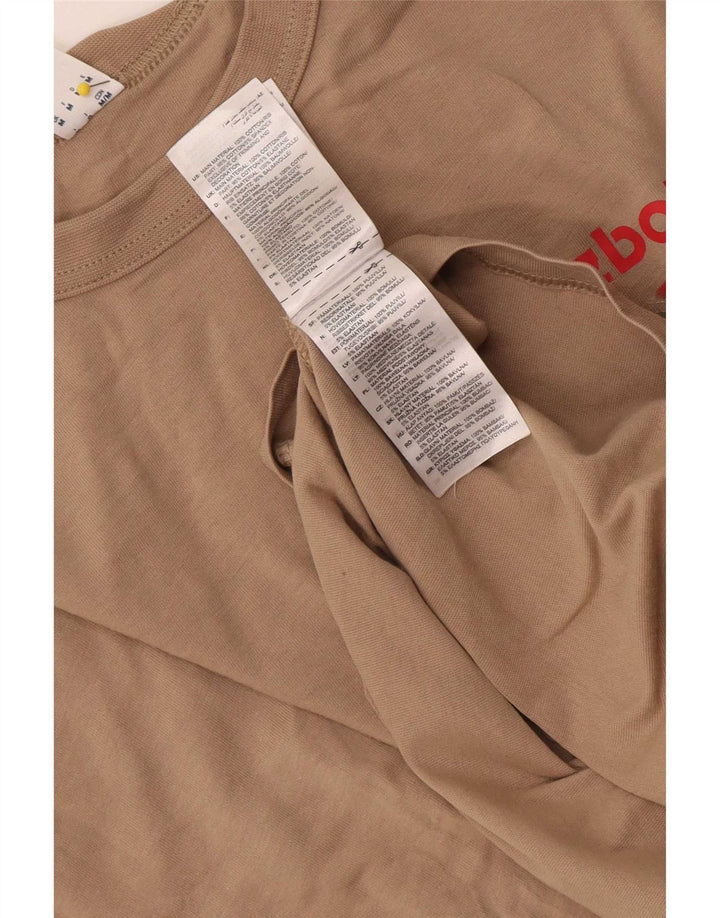 Ανδρικό γραφικό T-Shirt Reebok Top Μεσαίο μπεζ βαμβακερό