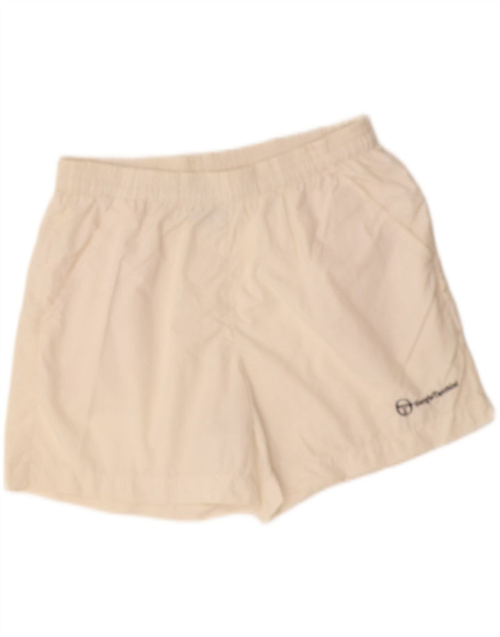 SERGIO TACCHINI Womens Sport Shorts IT 52 2XL  Off White Polyamide Vintage Sergio Tacchini and Second-Hand Sergio Tacchini from Messina Hembry 