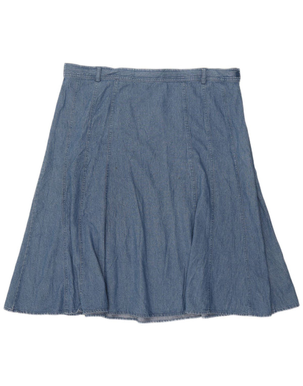 Marks & Spencer Γυναικεία τζιν φούστα UK 22 3XL W42 Μπλε βαμβακερή