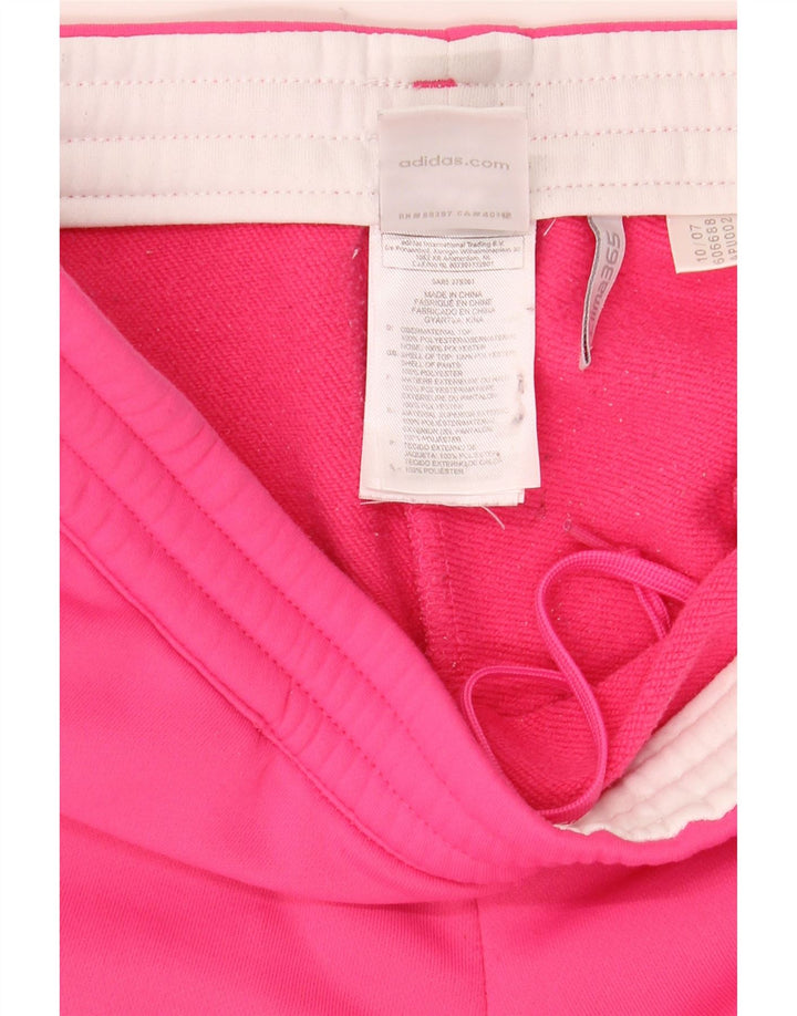 Adidas Γυναικεία ίσια φόρμα παντελόνια UK 10 Small Pink Polyester
