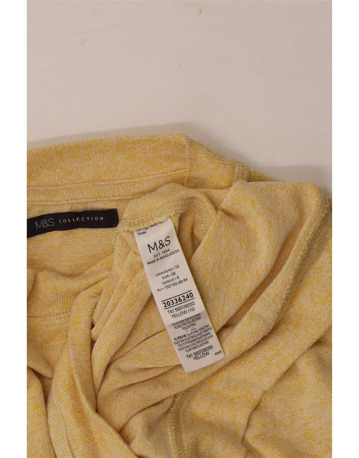 Marks & Spencer Γυναικεία υπερμεγέθη μπλούζα τοπ UK 10 Small Yellow Flecked