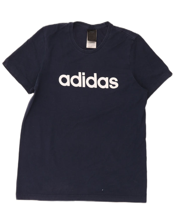 Ανδρικό γραφικό T-Shirt Adidas Top Small Navy Blue από βαμβάκι