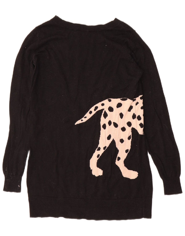 Γυναικείο φόρεμα Oasis Graphic Jumper UK 6 XS Μαύρο βαμβακερό