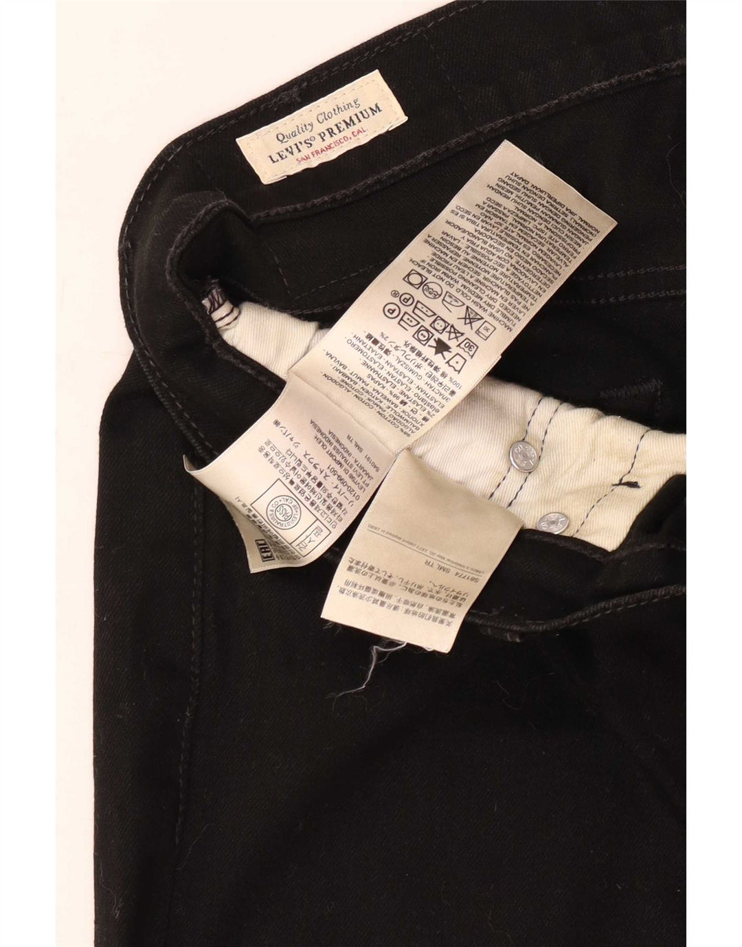 Levi's Mens 511 Slim Jeans W31 L34 Μαύρο βαμβακερό