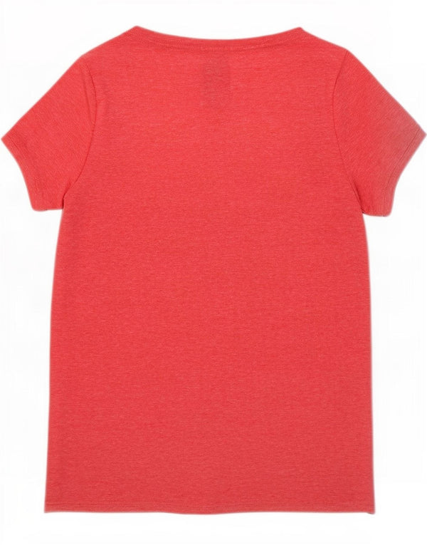Γυναικείο T-Shirt Tommy Hilfiger Top UK 14 Large Red Flecked Polyester