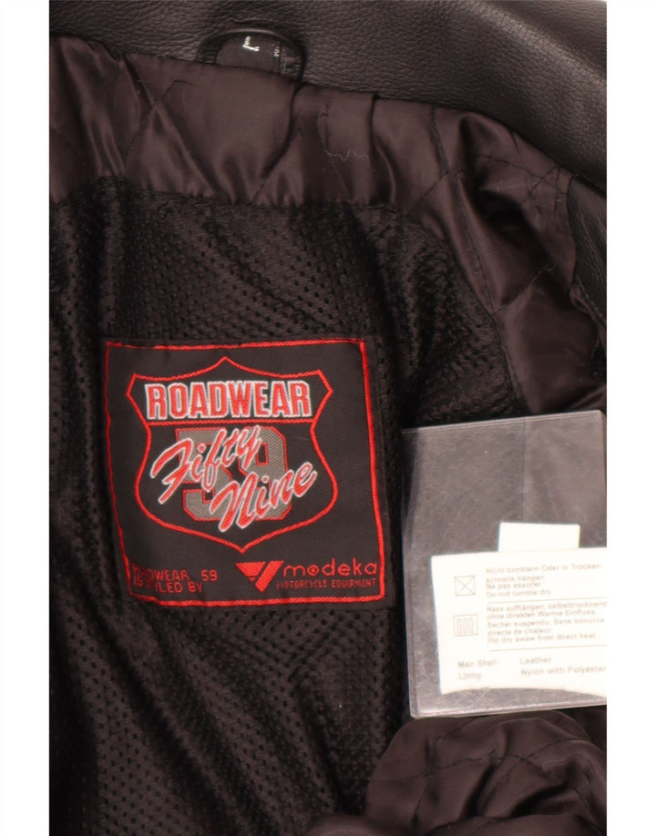 Modeka Γυναικείο Μπουφάν Biker UK 16 Large μαύρο δέρμα