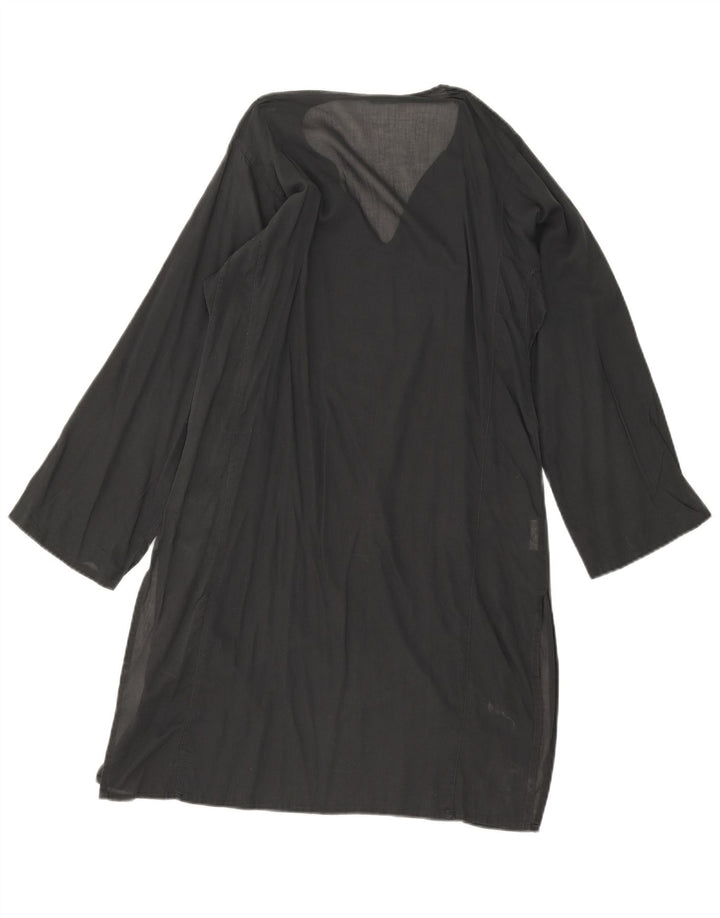 Γυναικείο φόρεμα Benetton See Through Oversized Tunic UK 10 Μικρό γκρι βαμβακερό