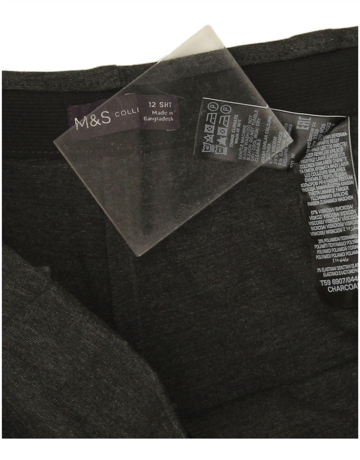 Γυναικείο ίσιο παντελόνι Marks & Spencer UK 12 Medium W30 L29 Grey Viscose