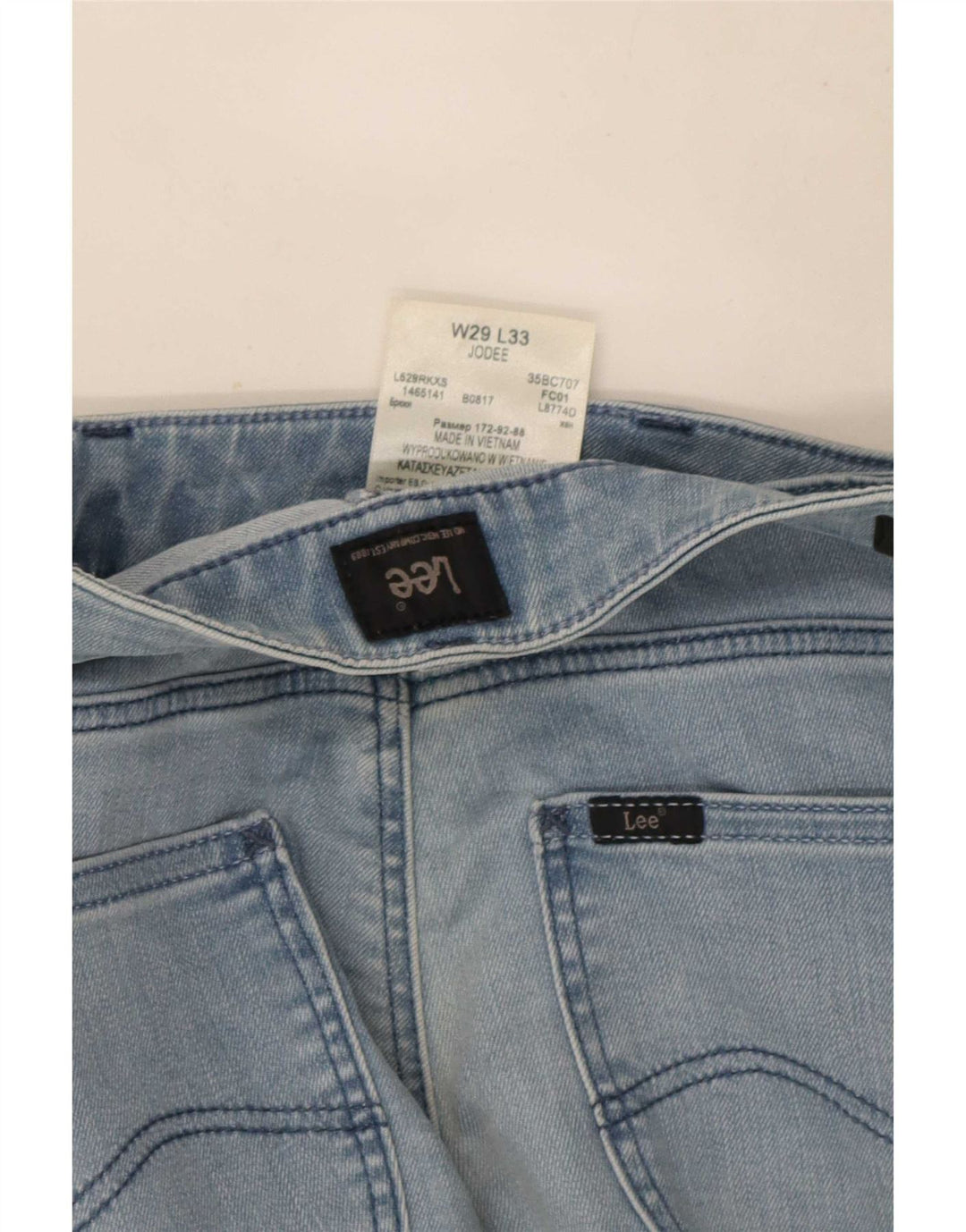Lee Womens Jodee Skinny Jeans W29 L28 Blue Cotton