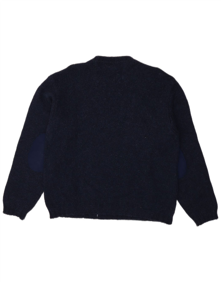 Ανδρικό πουλόβερ Benetton Crew Neck Jumper Large Navy Blue Argyle/Diamond