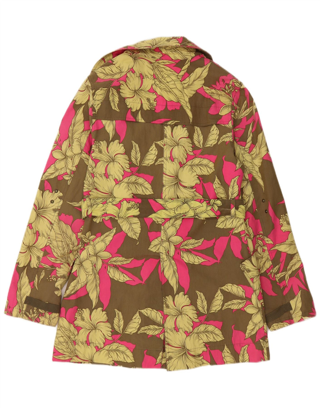 Billabong Γυναικεία καμπαρντίνα UK 12 Medium Khaki Floral Βαμβάκι