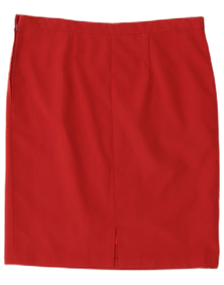 Vintage γυναικεία φούστα 2 τεμαχίων με 5 κουμπιά UK 12 Medium W30 Red