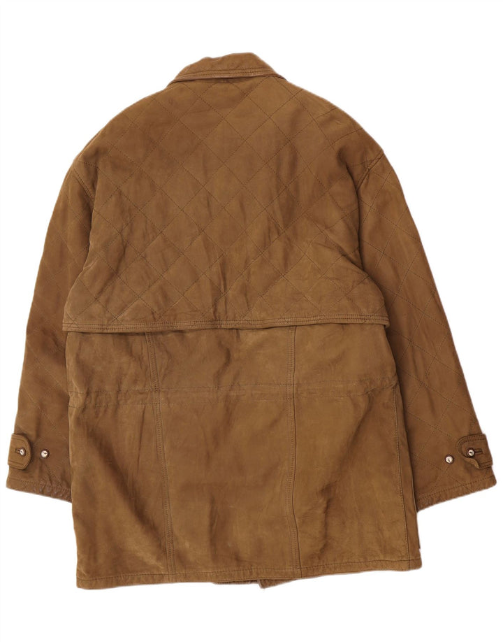 Martin Eden Ανδρικό Δερμάτινο Παλτό IT 50 Large Khaki Leather